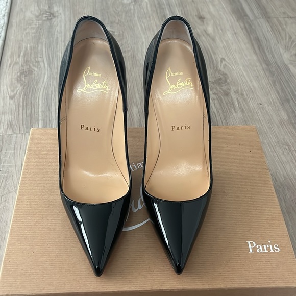 Cl Kate Pump Black Beige Patent Calfskin